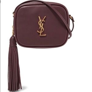 YSL Blogger Bag in Amaranto/Nero Leather